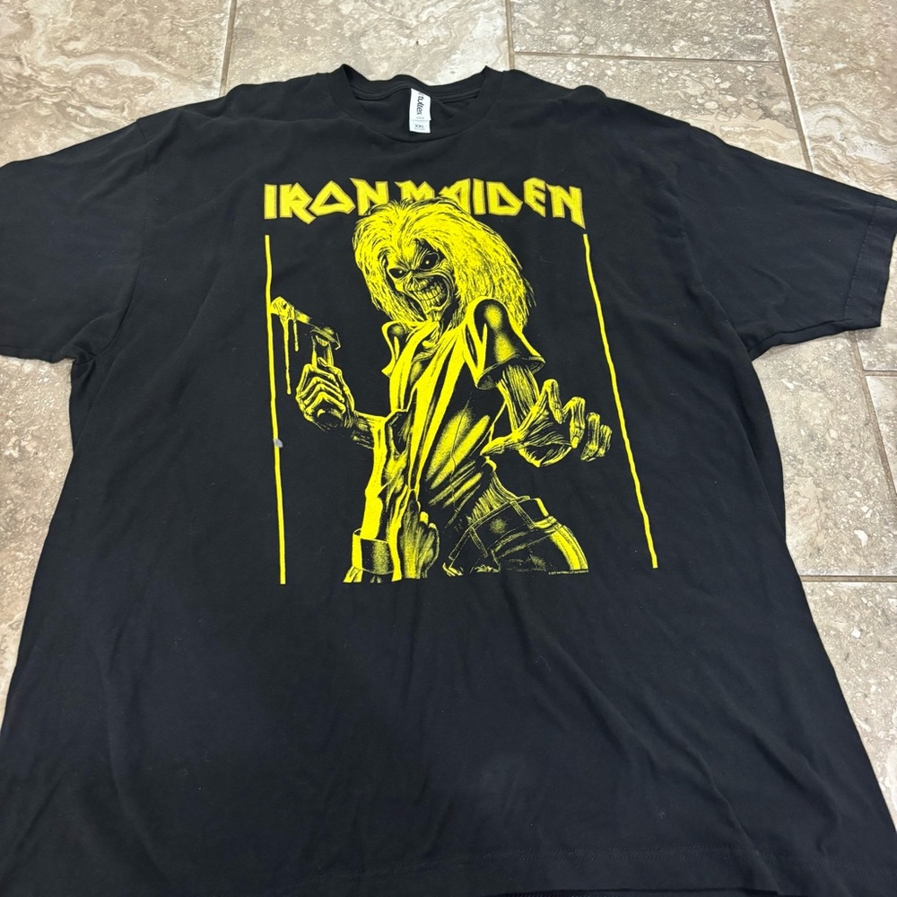 Men's Iron Maiden Yellow‎ FlyerT-shirt XLarge Black - Picture 6 of 10